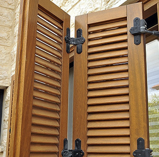 Assorted Wooden Shutters - Fixed Louver