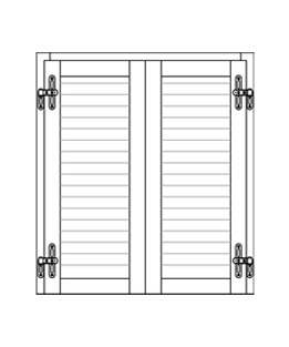 Assorted Wooden Shutters - Fixed Louver