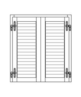 Assorted Wooden Shutters - Adjustable Louver